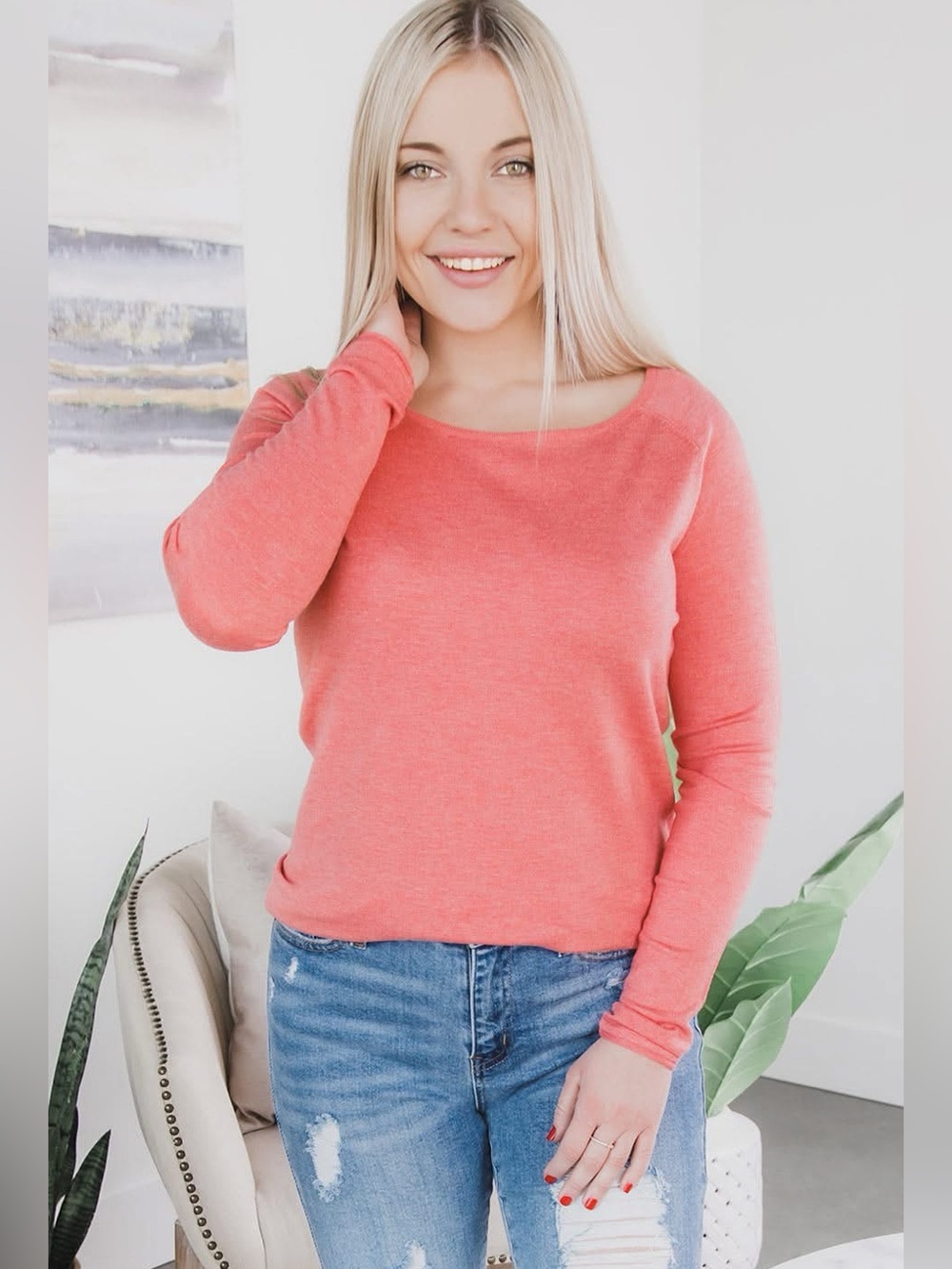 One of a Kind Top (NWT)🍒 Strawberry Melange, Size Small